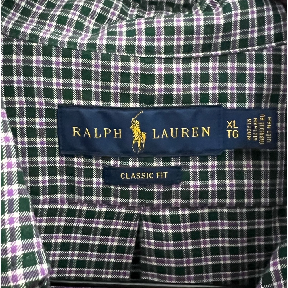 Ralph Lauren Shirt Adult Mens XL Multicolor Plaid Button Down Long Sleeve